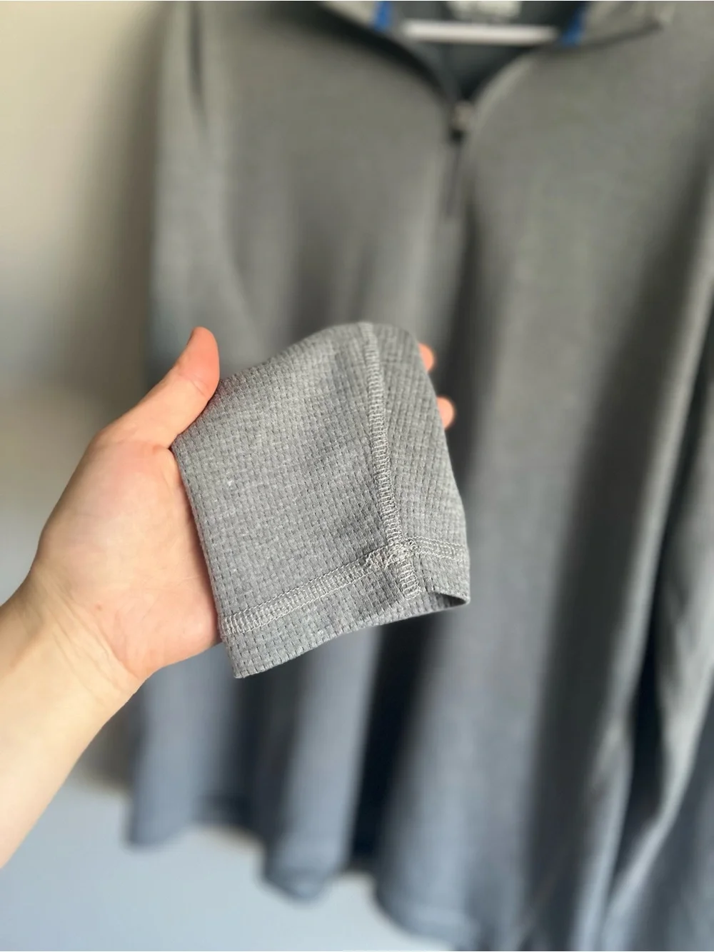 J.Crew Performance Quarter Zip Pullover Gray Knit Long Sleeve Men's L